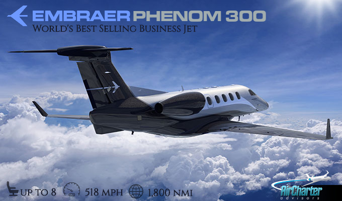 Phenom 300 charter jet