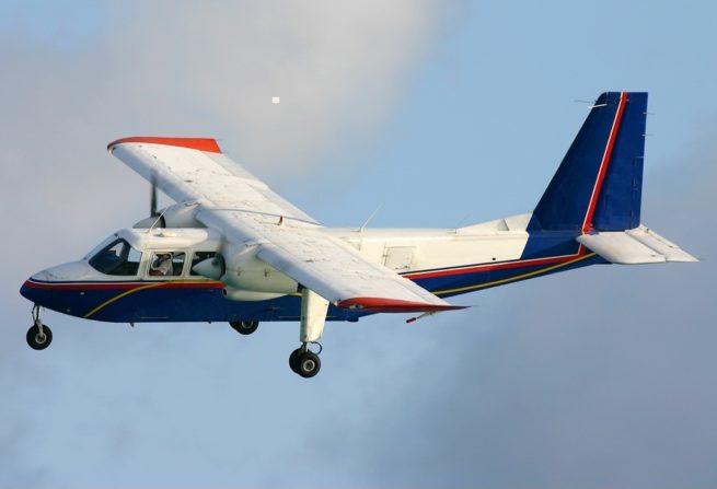Britten Norman Islander air charter services 